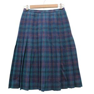 Vintage Pendleton Wool Pleated Skirt Size 12 Multicolor Plaid Preppy Academia